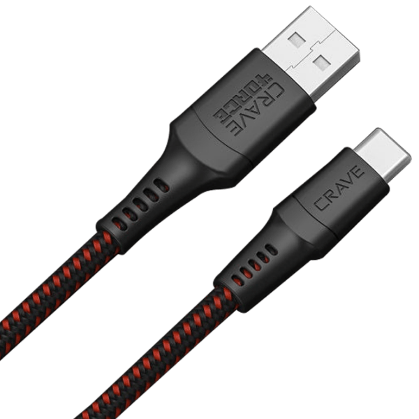 Cablu pentru telefon CRAVE 4ORCE USB Type-A/ USB Type-C Black  photo 1