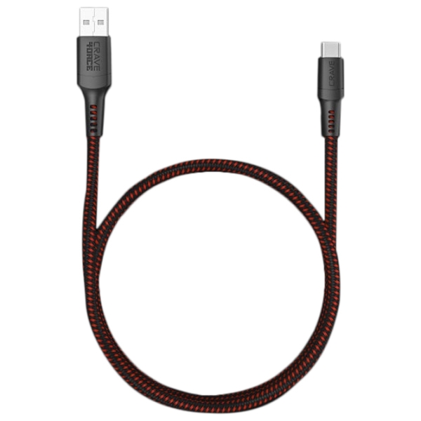 Cablu pentru telefon CRAVE 4ORCE USB Type-A/ USB Type-C Black  photo 2