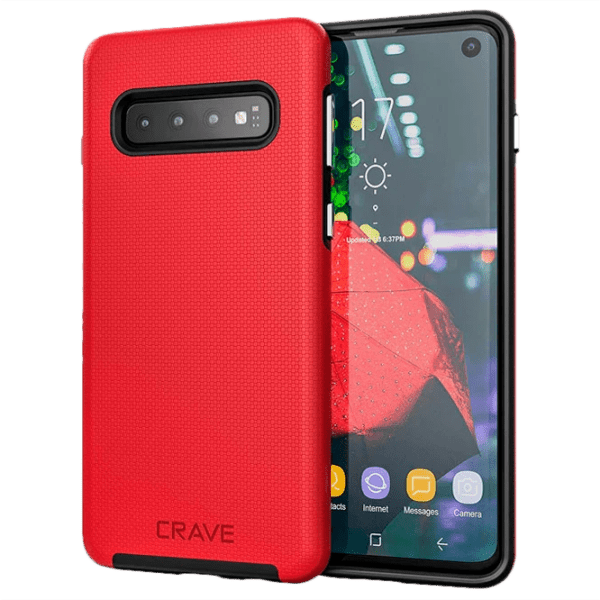 Husă pentru smartphone Samsung Galaxy S10 (CRVDGS10105) Black Red CRAVE, PC, Back photo 1