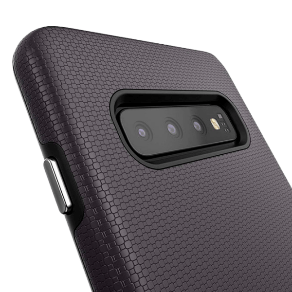 Husă pentru smartphone Samsung Galaxy S10 (Dual Guard) Black Purple CRAVE, PC, Back photo 2