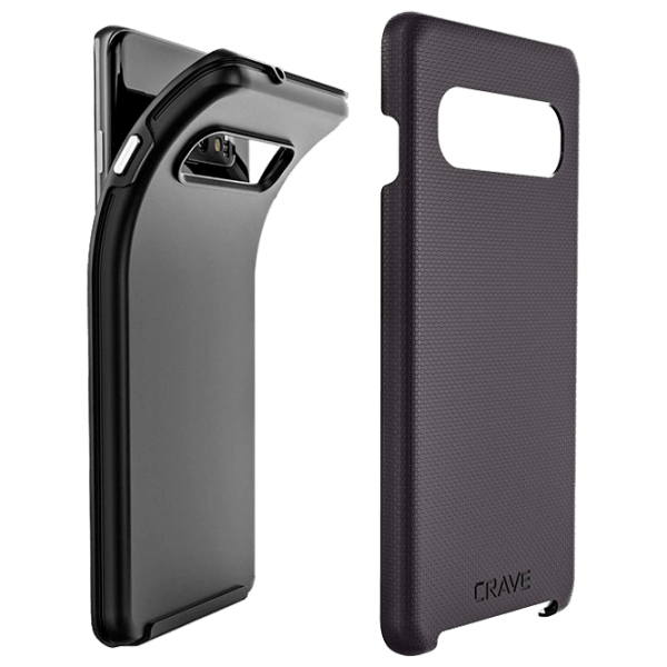 Husă pentru smartphone Samsung Galaxy S10 (Dual Guard) Black Purple CRAVE, PC, Back photo 4