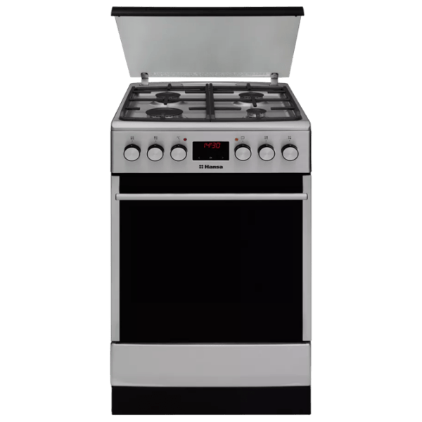Плита Hansa FCMS58228 Нержавеющая сталь Тип плиты: Газовая, 62 л, Тип духовки: Электрическая photo 1
