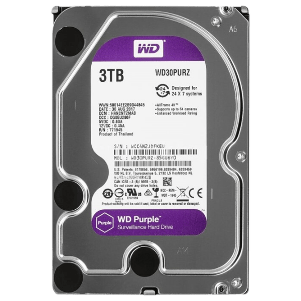 HDD Western Digital Purple 3.5'' 3 ТБ  photo 1