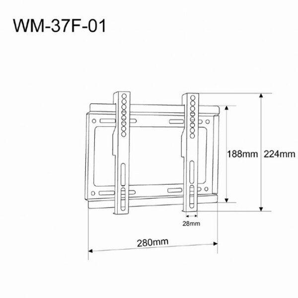 Suport TV Gembird WM-37F-01 Black VESA 200 x 200 mm photo 3