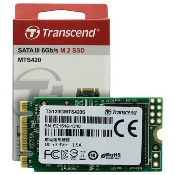 SSD Transcend MTS420S M.2 120 ГБ Скорость чтения: 500 MБ/ с,
Скорость записи: 350 MБ/ с photo 4