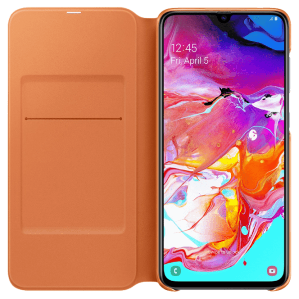 Husă pentru smartphone Samsung Galaxy A70 (EF-WA705) Orange White Samsung, PP, Flip Cover photo 3