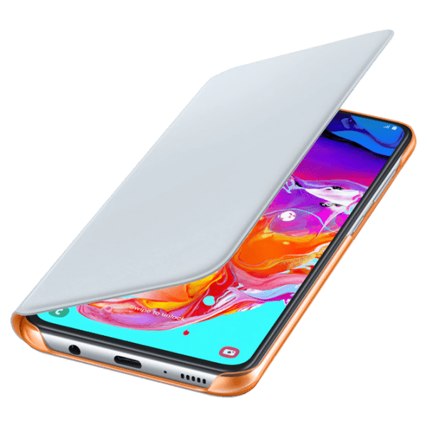 Husă pentru smartphone Samsung Galaxy A70 (EF-WA705) Orange White Samsung, PP, Flip Cover photo 4