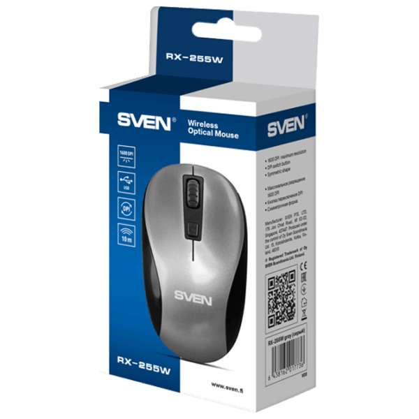 Мышь Sven RX-255W Серый Беспроводные, 1600 dpi photo 6