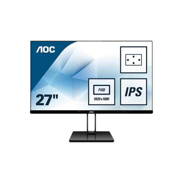 Monitor AOC 27V2Q Black 27" Full HD IPS photo 1