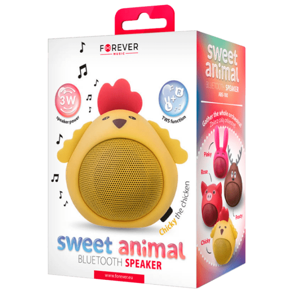 Boxă portabilă Forever ABS-100 Sweet Animal Yellow 3 W photo 5