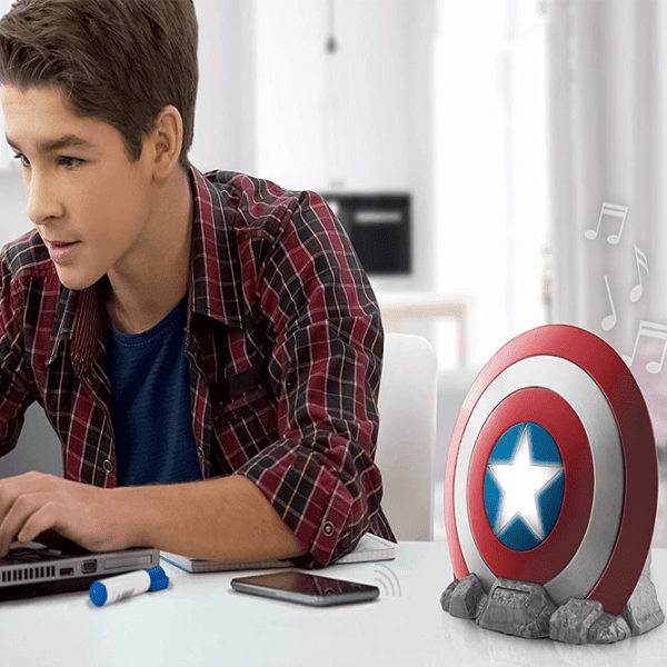 Boxă portabilă eKids/ iHome Marvel Captain America Shield Red  photo 5