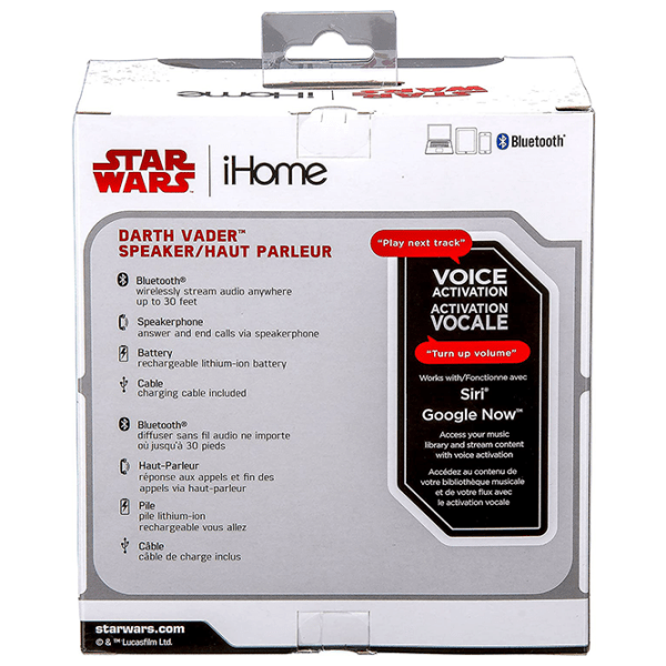 Boxă portabilă eKids iHome Star Wars, Darth Vader Black  photo 7