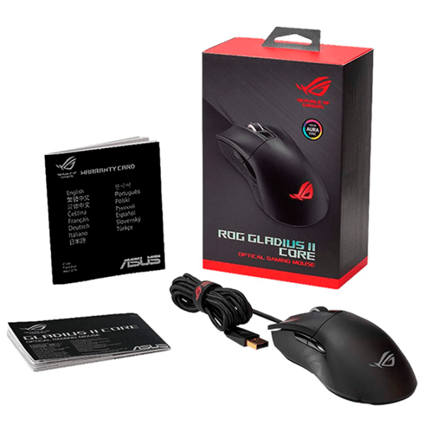 Mouse Asus ROG Gladius II Core Black Cu fir / 6200 dpi photo 6