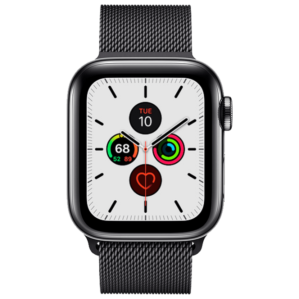 Умные часы Apple Watch Series 5 Черный 1.57" | 44 мм | Нержавеющая сталь | MWV72 photo 2