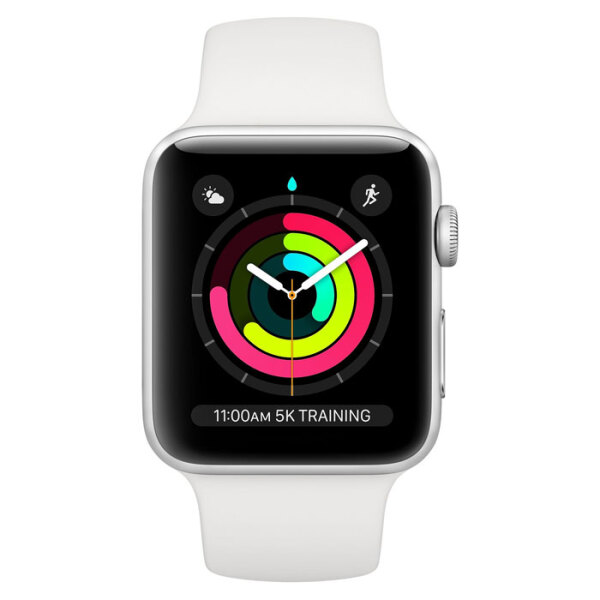 Умные часы Apple Watch Series 3 (MQKU2) Серебристый 1.5", Материал ремешка: , 38mm photo 1