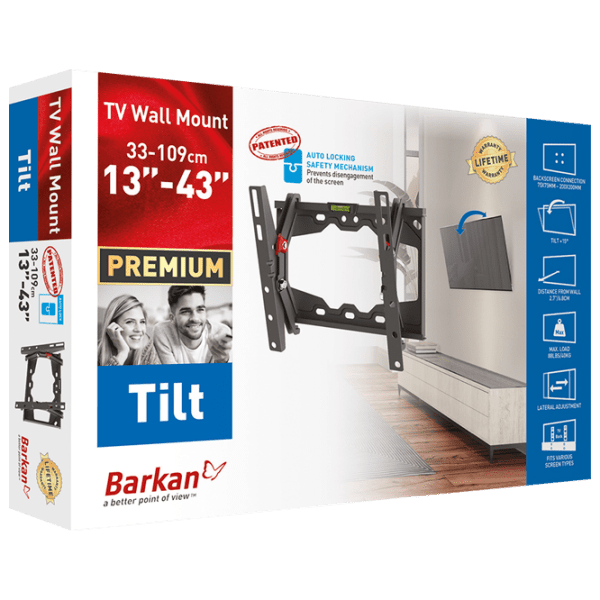 Suport TV Barkan E 210+ B Black VESA 200 x 200 mm photo 3