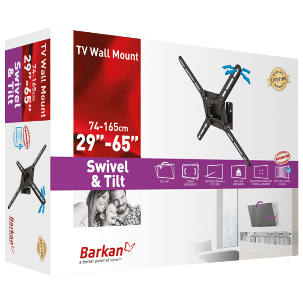 Кронштейн ТВ Barkan 3200 Черный VESA 400 x 400 мм photo 2
