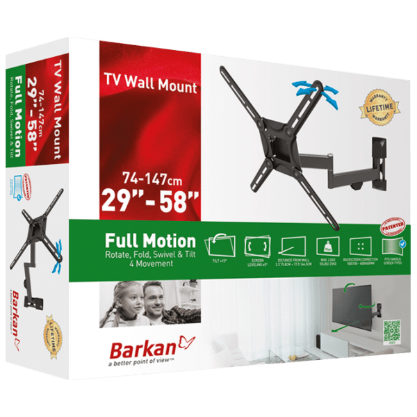 Suport TV Barkan 3420 B Black VESA 400 x 400 mm photo 3
