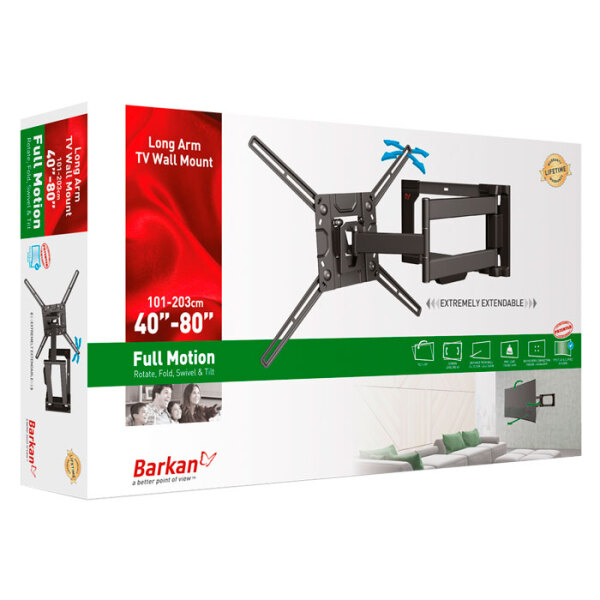 Suport TV Barkan 4400 Black VESA 600 x 400 mm photo 2