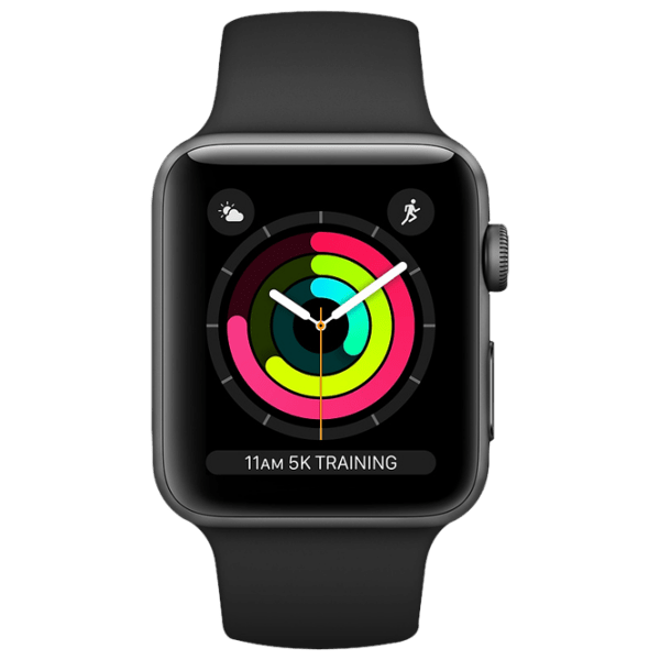 Ceas inteligent Apple Watch Series 3 (MQL12/ MTF32) Black 1.65", Material curea: , 42 mm photo 1