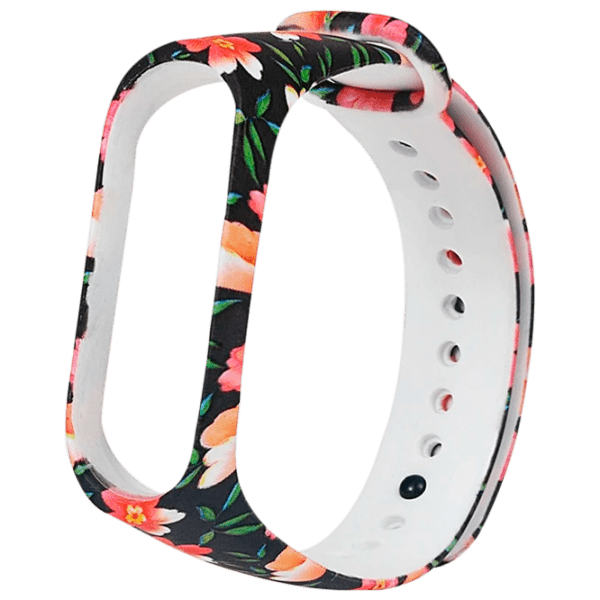 Ремень Xiaomi Mi Band 3 Flower Черный Rose Силикон, photo 1