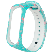 Ремень Xiaomi Mi Band 3 Flamingos Синий Розовый Силикон,