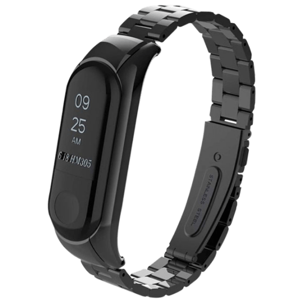 Ремень Xiaomi Mi Band 3 Stainless Черный Cталь, photo 2