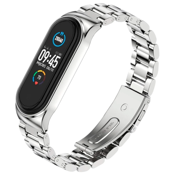 Ремень Xiaomi Mi Band 3 Stainless Серебристый Cталь, photo 2
