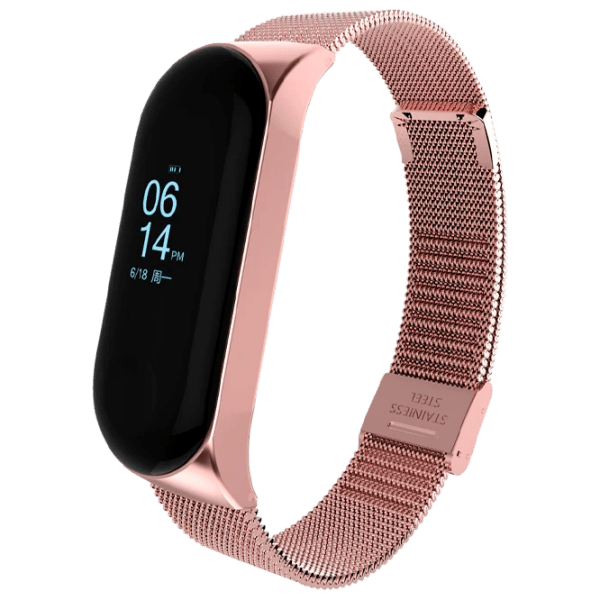 Ремень Xiaomi Mi Band 3 Milanese Розовый Rose Металл, photo 1