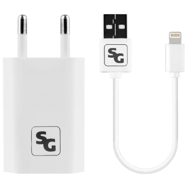 Сетевое зарядное устройство Screen Geeks Lightning 1 A (10 Вт) Белый 1 А / Белый photo 1