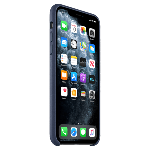 Husă pentru smartphone Apple iPhone 11 Pro Max (MX0G2ZM/ A) Midnight Blue Apple, Piele, Back photo 2