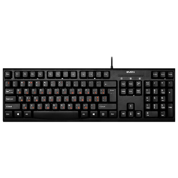 Tastatură Sven Comfort KB-S300 Black Home and Office, Cu fir photo 1