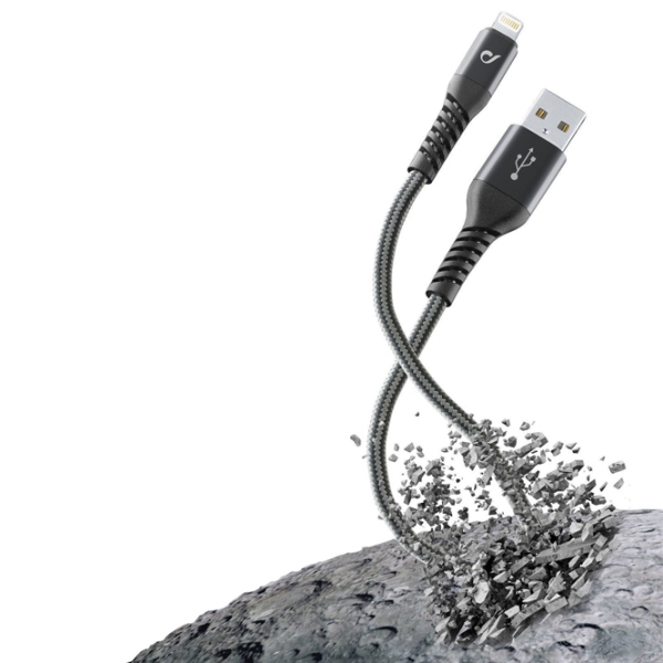 Кабель для телефона Cellularline Extreme XL MFI USB Type-A/ Lightning Черный  photo 4