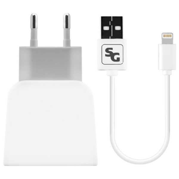 Сетевое зарядное устройство Screen Geeks Lightning 2 A (15 Вт) Белый 2 A / Белый photo 1