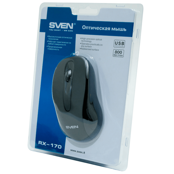 Mouse Sven RX-170 Black Cu fir, 1000 dpi photo 5