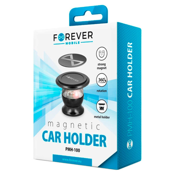 Держатель телефона Forever PMH-100 Magnetic Черный  photo 2