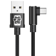 Cablu pentru telefon Screen Geeks Kevlar MVP USB Type-A/ USB Type-C Black 