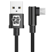 Cablu pentru telefon Screen Geeks Kevlar MVP USB Type-A/ microUSB Black 