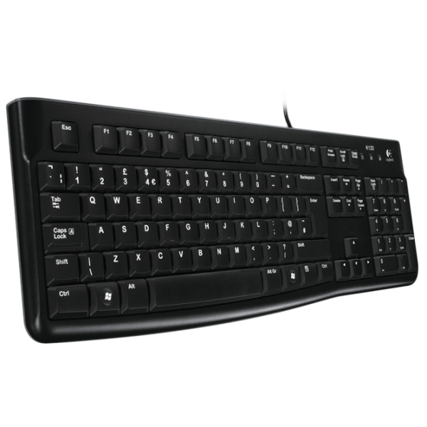 Tastatură Logitech OEM K120 Black Home and Office, Cu fir photo 2