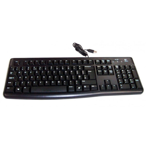 Tastatură Logitech OEM K120 Black Home and Office, Cu fir photo 3