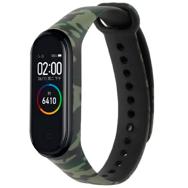 Curelușă Xiaomi Mi Band 3 Camouflage Green Silicon, photo 2