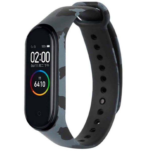Curelușă Xiaomi Mi Band 3 Camouflage Grey Silicon, photo 2