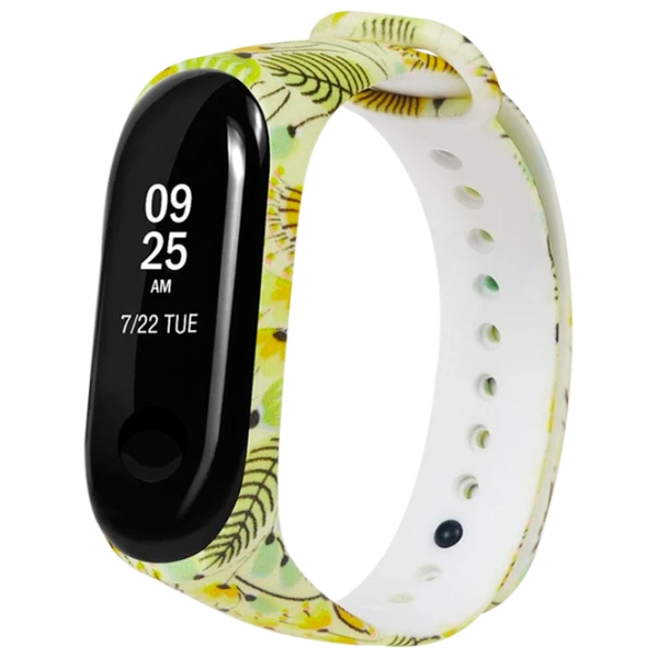 Ремень Xiaomi Mi Band 3 Folk Style 1 Белый Желтый Силикон, photo 2