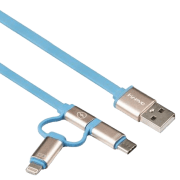 Кабель для телефона Marvo UC-049 USB Type-A/ Lightning, microUSB Синий 