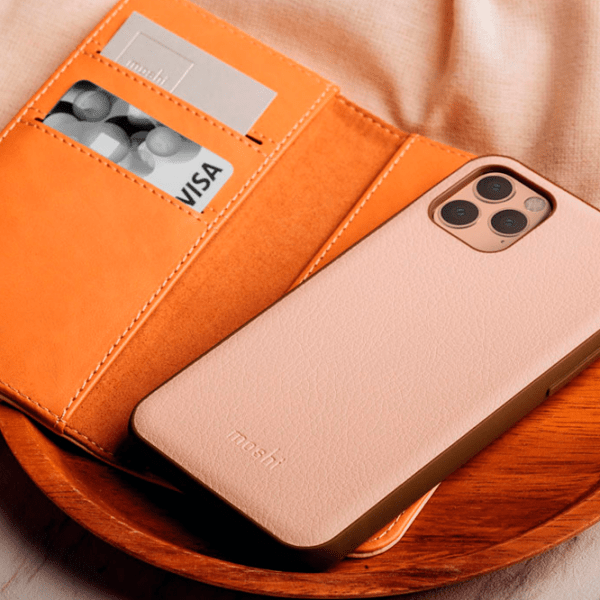 Husă pentru smartphone Apple iPhone 11 Pro Max (Overture) Pink Moshi, Piele, Flip Cover photo 4