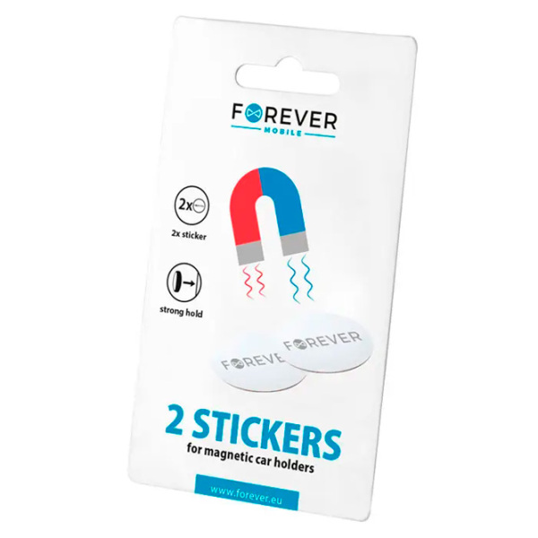 Suport pentru telefon Forever Universal sticker Silver  photo 2