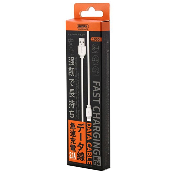 Cablu pentru telefon Remax RC-134i USB Type-A/ Lightning White  photo 4