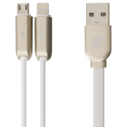 Cablu pentru telefon Remax RC-025T USB Type-A/ Lightning, microUSB White 