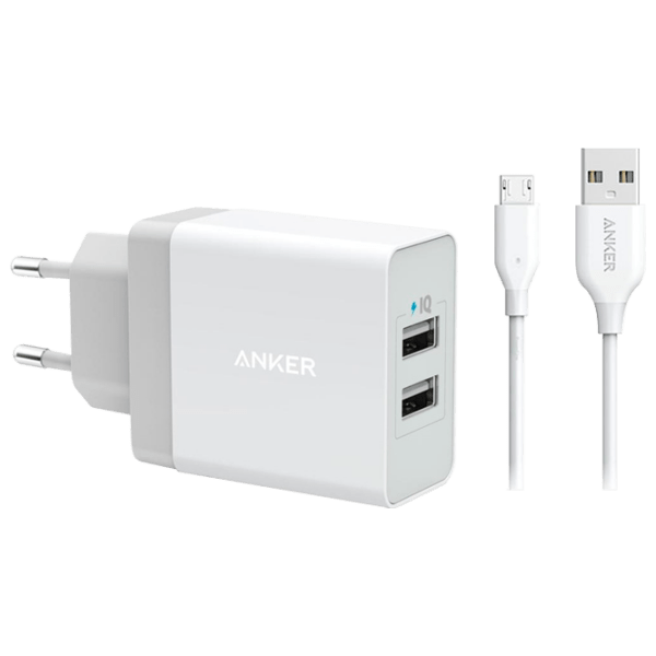 Сетевое зарядное устройство Anker B2021 (24 Вт) Белый  / Белый photo 1