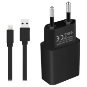 Сетевое зарядное устройство Screen Geeks Lightning 2.4 A (18 Вт) Черный 2.4 А / Черный